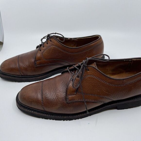Allen Edmonds Becker Men\'s Brown Pebbled Captoe 4822 Dress Shoes Size 9.5 D main image 11